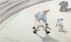 马戏团场景：盛装舞步。 小丑与科学家犬和杂技大象。 Henri de Toulouse Lautrec (1864-1901) 绘画 19 世纪 Albi，Musee de Toulouse Lautrec 作者 亨利·德·图卢兹·劳特雷克