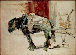 马到塞利兰。 Henri de Toulouse-Lautrec绘画 作者 亨利·德·图卢兹·劳特雷克