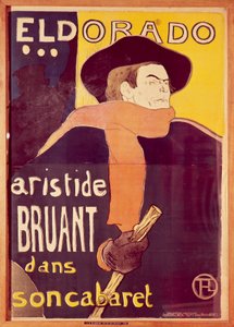 Eldorado, Aristide Bruant dans son cabaret (Eldorado, Artistide Bruant in his nightclub) 作者 亨利·德·图卢兹·劳特雷克
