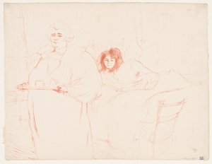 Elles：端着托盘的女人，男爵夫人和波波夫人 作者 亨利·德·图卢兹·劳特雷克