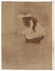 埃尔斯梳头的女人 作者 Henri de Toulouse-Lautrec