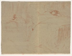 埃勒斯：《躺在她背上的女人》，1896年。 作者 亨利·德·图卢兹·劳特雷克