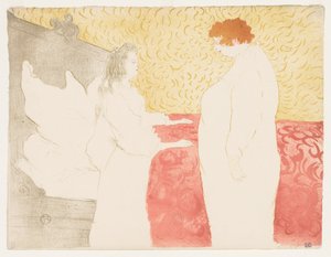 埃勒斯：《躺在床上的女人》，1896年。 作者 亨利·德·图卢兹·劳特雷克