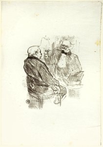 乔治-克莱蒙梭和验光师迈尔，选自《Au Pied du Sinaï 作者 亨利·德·图卢兹·劳特雷克