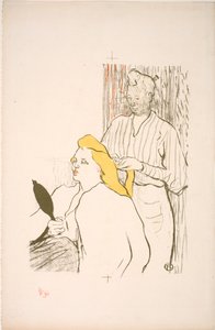 La Coiffure.自由剧院节目单 作者 Henri de Toulouse Lautrec