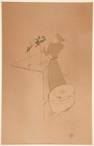 La modiste, Ren?e Vert（《裁缝师，Ren?） 作者 Henri de Toulouse-Lautrec