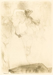 在 "Chilpéric "中跳波莱罗舞的后部借贷人(Lender de dos, dansant le boléro dans "Chilpéric") 作者 亨利·德·图卢兹·劳特雷克