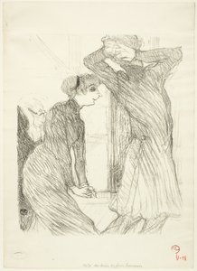 Lugné-Poé 和 Bady，在 "Au-Dessus des Forces Humaines "中。 作者 Henri de Toulouse-Lautrec
