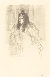 梅-贝尔福特小姐光着头 梅-贝尔福特小姐穿着外套，1895年。 作者 亨利·德·图卢兹·劳特雷克