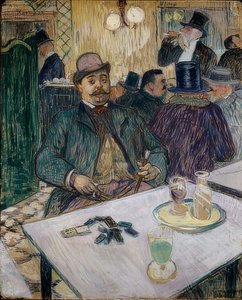 einem咖啡厅的Boileau先生。 1893年 作者 Henri de Toulouse Lautrec