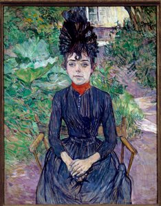 亨利·德·图卢兹·劳特累克 (Henri de Toulouse Lautrec) (1864-1901) 的画作 Justine Dieuhl 的肖像 1891 年 0.74x0.58 m 巴黎，奥赛博物馆 作者 亨利·德·图卢兹·劳特雷克