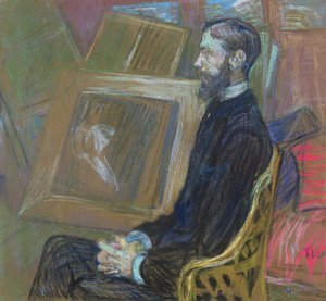 M. Georges Henri Manuel的肖像，1891年（船上粉彩）