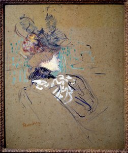 侧面的女人肖像（露西夫人）纸板上的油画，亨利·德·图卢兹·劳特累克 (Henri de Toulouse Lautrec，1864-1901) 1896 年 0,56x0,48 m 巴黎，奥赛博物馆 作者 亨利·德·图卢兹·劳特雷克