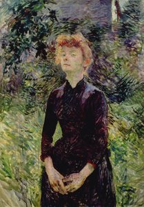 一个女人的肖像，可能是法国喜剧演员Yvette Guilbert（c.1869-1944），1888年