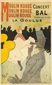 1891年在红磨坊广告“ La Goulue”的海报