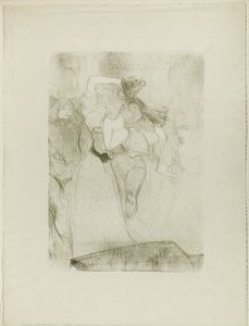 在 Chilpéric 跳波莱罗舞的 Lender 后视图 作者 Henri de Toulouse-Lautrec