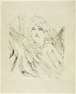 莎拉-伯恩哈特，选自 Treize Lithographies 作者 亨利·德·图卢兹·劳特雷克