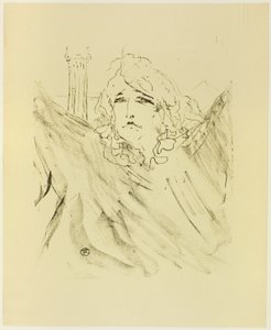 莎拉-伯恩哈特，选自 Treize Lithographies 作者 亨利·德·图卢兹·劳特雷克