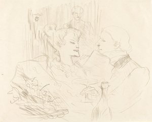 伦敦的晚餐 Souper à Londres, 1896. 作者 亨利·德·图卢兹·劳特雷克