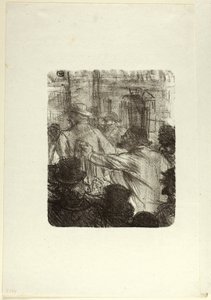 克拉科夫纺织品市场，选自 Au Pied du Sinaï 作者 Henri de Toulouse-Lautrec
