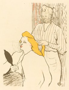 理发师--自由剧院的节目单 Le coiffeur - Programme du Théâtre Libre, 1893. 作者 亨利·德·图卢兹·劳特雷克