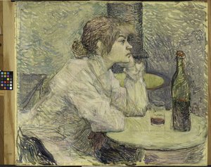宿醉（Suzanne Valadon）1887-89 作者 亨利·德·图卢兹·劳特雷克