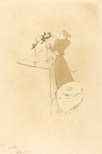 Milliner La Modiste - Renée Vert, 1893年。 作者 亨利·德·图卢兹·劳特雷克