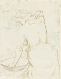 洗马桶的女人》，《埃尔斯》第五版 作者 Henri de Toulouse-Lautrec