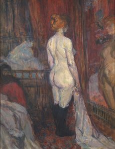 镜子前的女人，1897年。 作者 亨利·德·图卢兹·劳特雷克