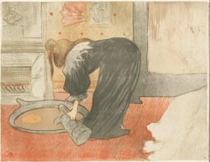 拿着浴缸的女人》，第 4 版，来自埃尔斯 作者 亨利·德·图卢兹·劳特雷克