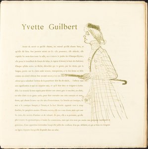 Yvette Guilbert 作者 Henri de Toulouse Lautrec