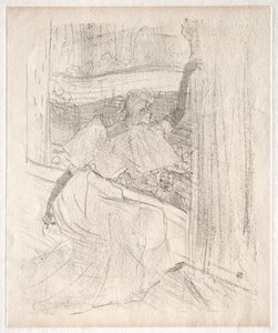 伊维特·吉尔伯特（Yvette Guilbert）：向公众致意，1898年。 作者 亨利·德·图卢兹·劳特雷克