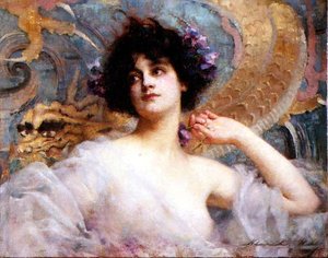 一位年轻美女的肖像，约1904年