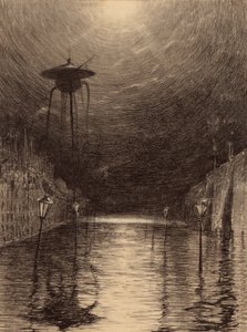 泰晤士河上空的火星机器