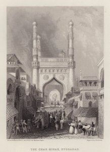 Char Minar，Hydrabad（彩色石版画） 作者 亨利·沃伦（后）
