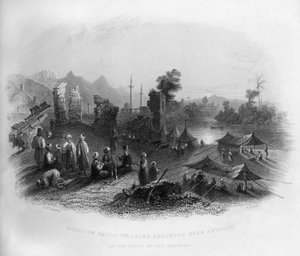 Hadgi麦加朝圣者于1841年在土耳其Orontes岸的Antioch附近安营扎寨。