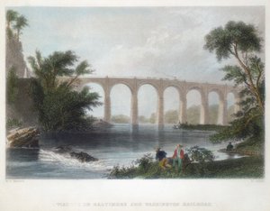巴尔的摩和华盛顿铁路上的高架桥，c1838