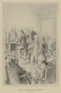 签署独立宣言，1776 年 7 月 4 日（石版） 作者 亨利·亚历山大（后）奥格登