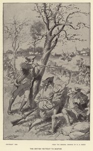 英国撤退到波士顿（石版画） 作者 Henry Alexander (after) Ogden
