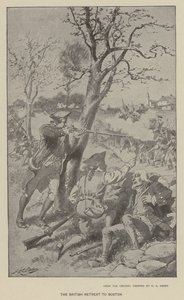 英国撤退到波士顿（石版画） 作者 Henry Alexander (after) Ogden