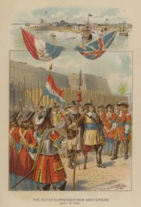 荷兰人在新阿姆斯特丹投降，1664年9月8日（铬酸盐）。 作者 亨利·亚历山大（后）奥格登