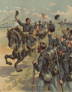 麦克莱伦将军在马里兰州安提坦战役，美国内战，1862年9月17日