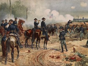 亚特兰大围城战，1864 年 7 月 28 日-9 月 2 日（彩色石版画）