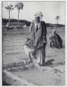 Watering with the foot at Gizeh, Egypt (litho) 作者 亨利·安德鲁·哈珀