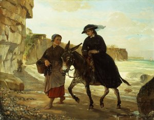 旅行者和渔女，1870年