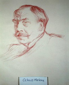 奥克塔夫-米拉波（1848-1917） 1901年（纸上红粉笔画）