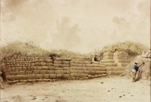 宅基，约1848年（铅笔和纸上水彩）
