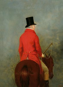 托马斯·乔蒙德利（Thomas Cholmondeley）的肖像，第一位德拉米尔勋爵（Lord Delamere），在他的猎人身上：对“塔顿公园的柴郡狩猎”的研究
