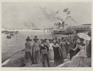 3月11日，女王在Folkestone的天气，女王陛下乘坐加莱 - 杜夫雷斯大陆出发 作者 Henry Charles Seppings Wright