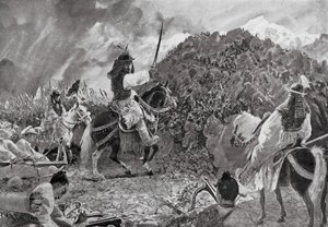 突袭野蛮部落（平版） 作者 Henry Charles Seppings Wright